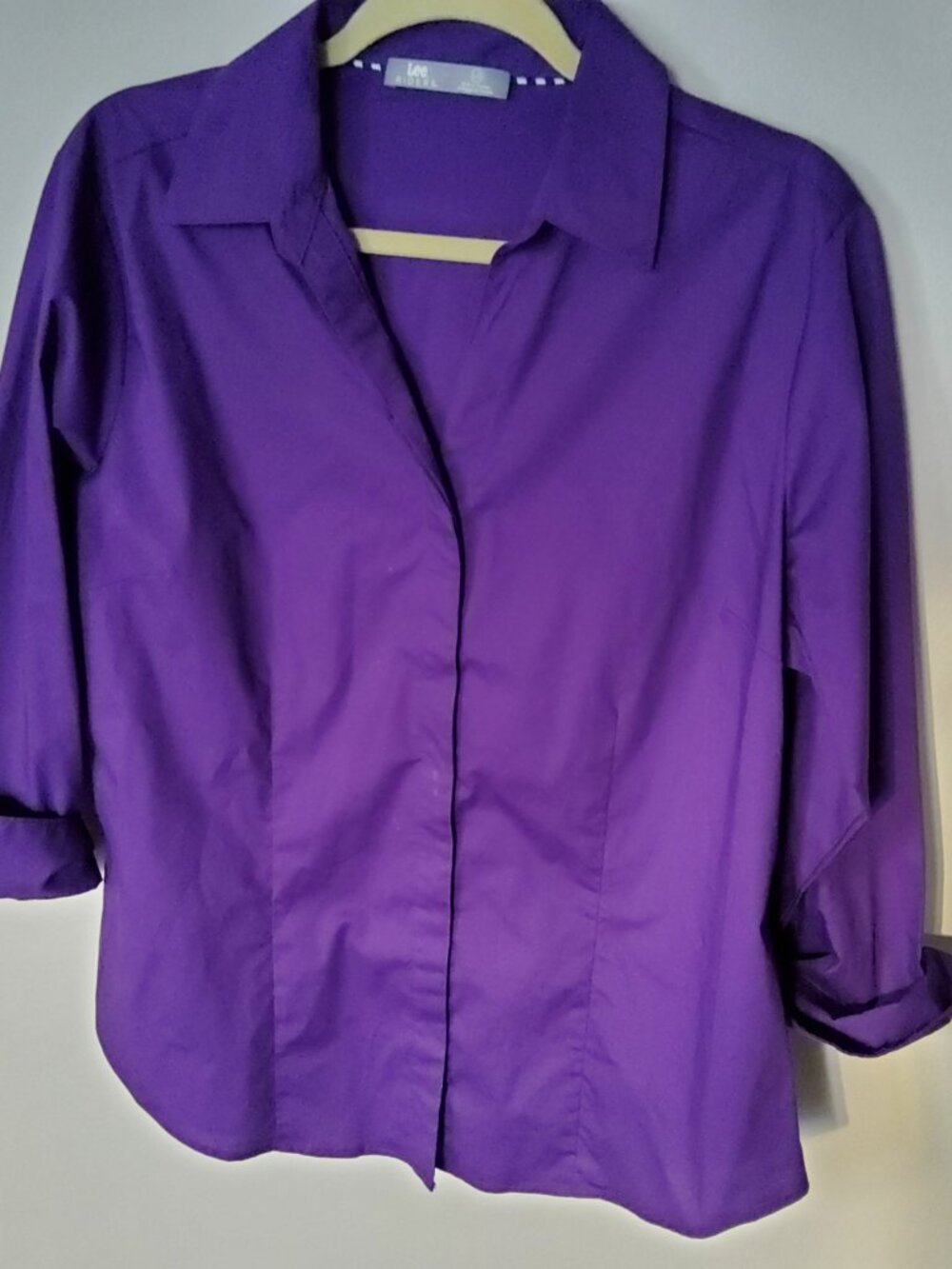 Purple Lee Rider Button Up blouse size L
